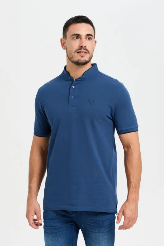 Men Navy Polo Shirt sold by Redtag