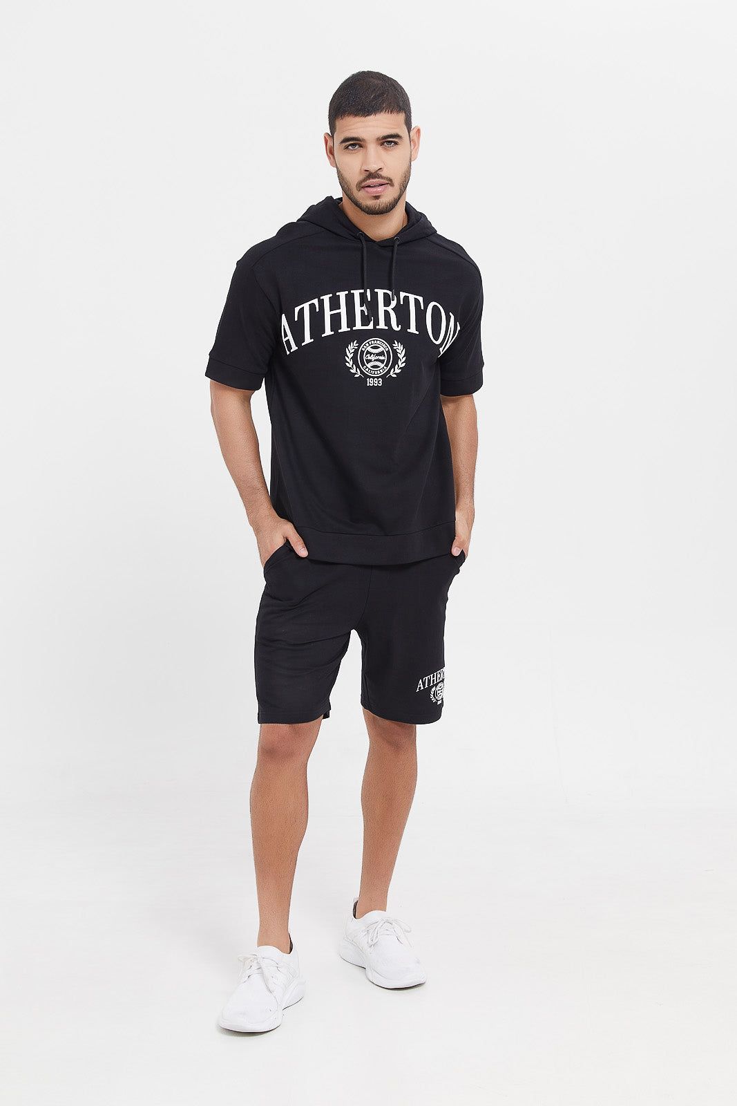 Men Black Lounge Short sold by Redtag product image thumbnail 2