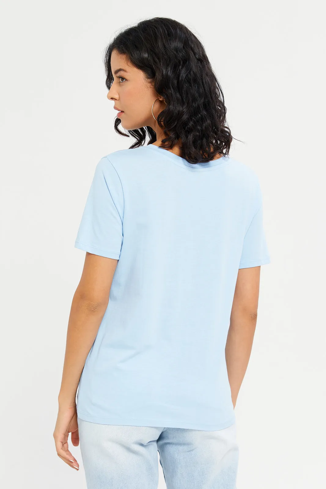 Women Blue Peanuts Printed T-Shirt sold by Redtag product image thumbnail 3