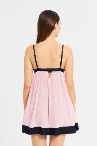 Women Pink And Black Embellished Babydoll sold by Redtag