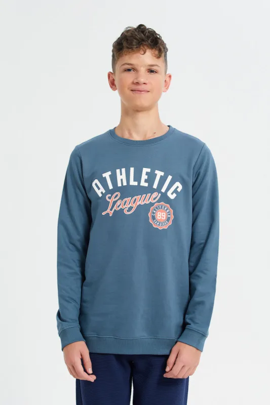 Pet Blue Graphic Sweatshirt sold by Redtag