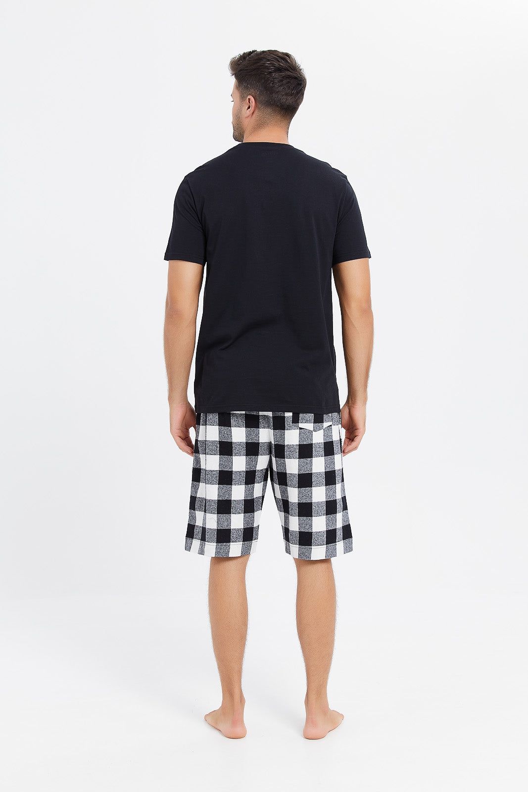 Men Black And White Pyjama Set (2 Piece) sold by Redtag product image thumbnail 4