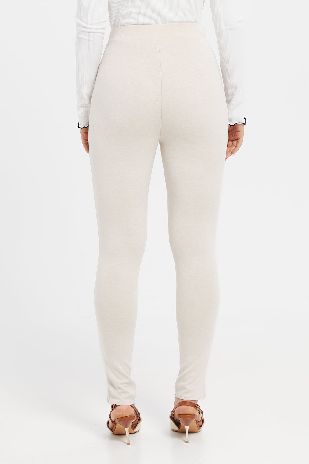 Women Ivory Multi Button Leggings sold by Redtag product image thumbnail 3