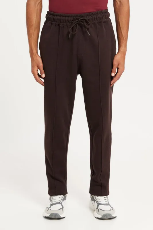 Men Brown Fleece Active Pants sold by Redtag