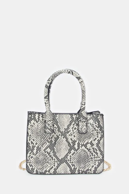 Women Grey Textured Crossbody Bag sold by Redtag