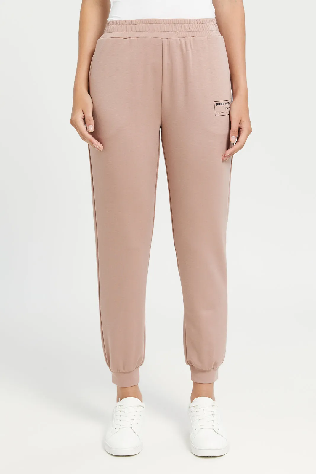 Women Pink Printed Joggers sold by Redtag
