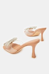 Women Beige Bow Trim Mule sold by Redtag
