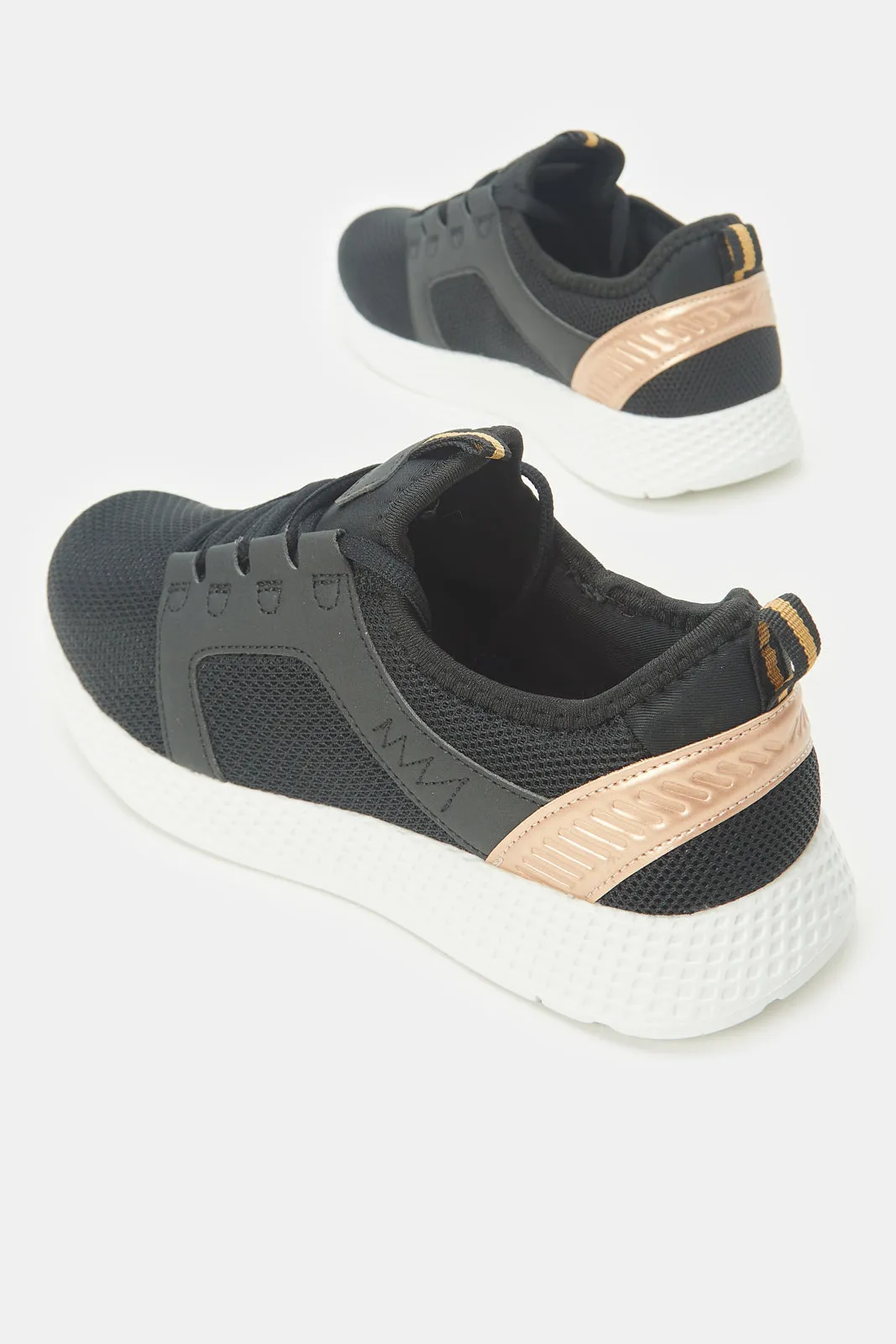 Women Black Lace Up Sneakers sold by Redtag product image thumbnail 4