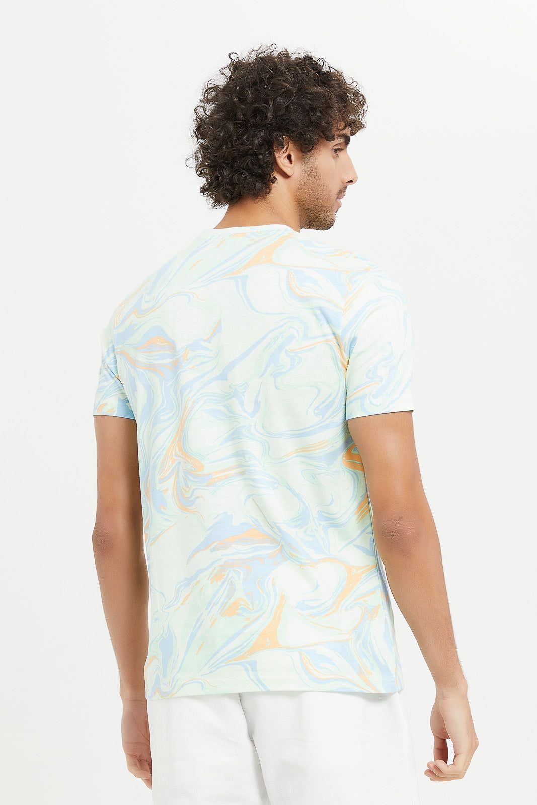Men Marbel Print T-Shirt sold by Redtag product image thumbnail 3
