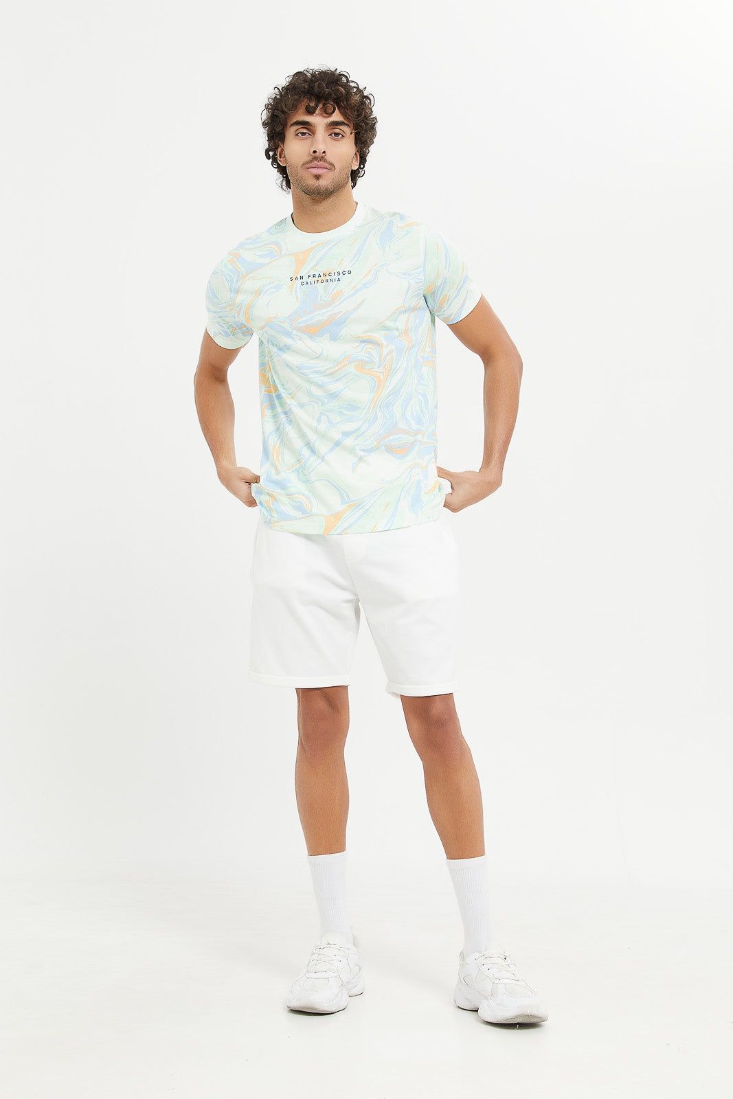 Men Marbel Print T-Shirt sold by Redtag product image thumbnail 2