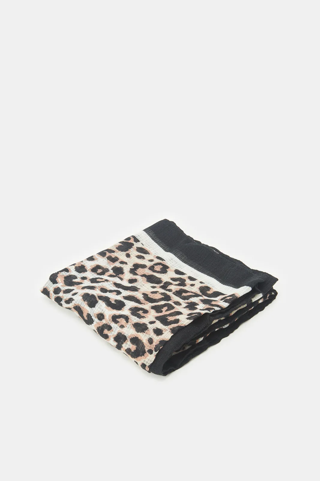 Women Beige Tiger Printed Scarf sold by Redtag product image thumbnail 2