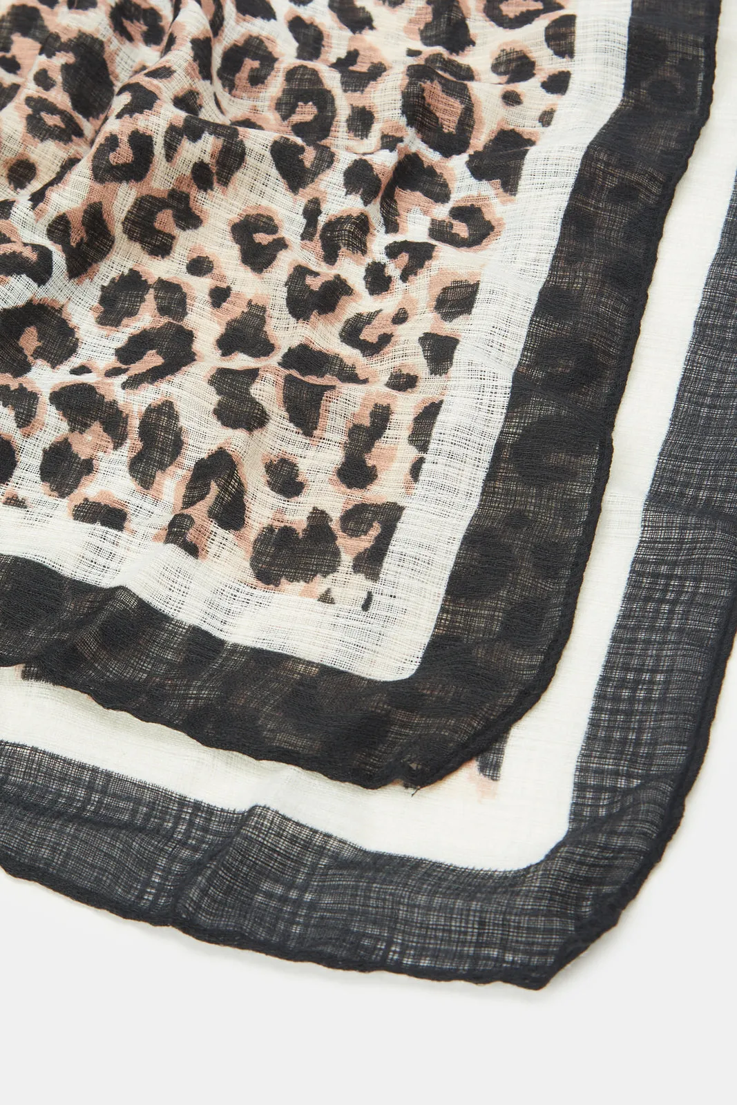 Women Beige Tiger Printed Scarf sold by Redtag product image thumbnail 4