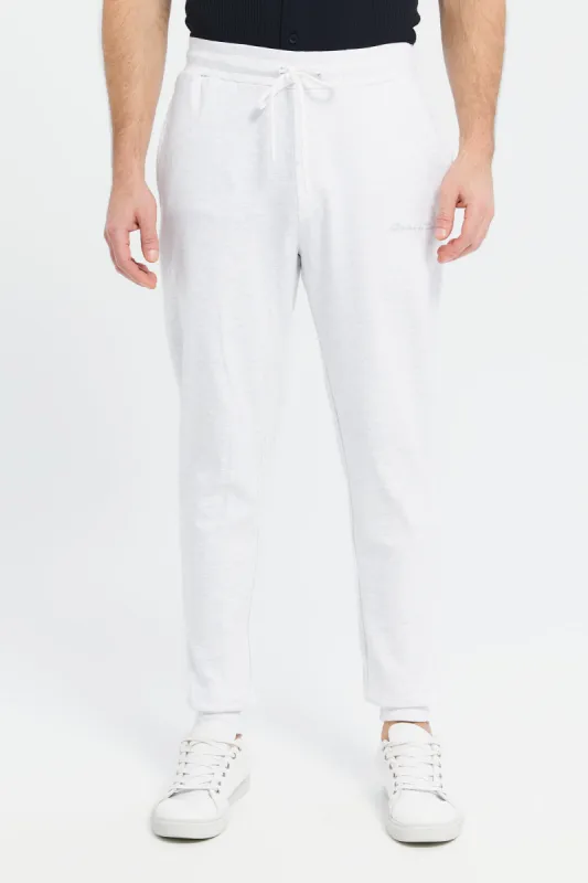 Men Ecru Soft Touch Joggers sold by Redtag