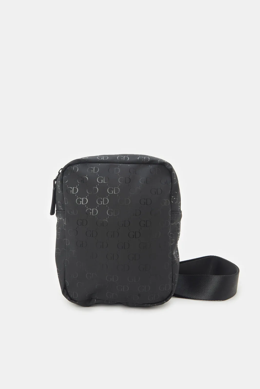 Men Black Printed Cross Body Bag sold by Redtag