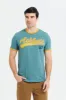 Men Green Ringer Print T-Shirt sold by Redtag