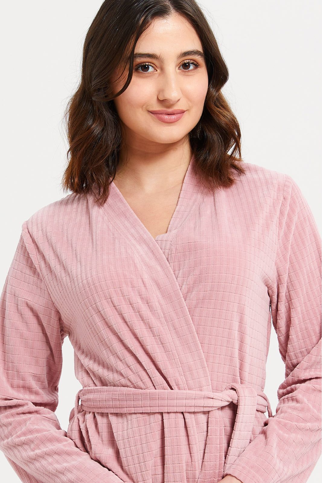Women Pink Jacquard Robe sold by Redtag product image thumbnail 4