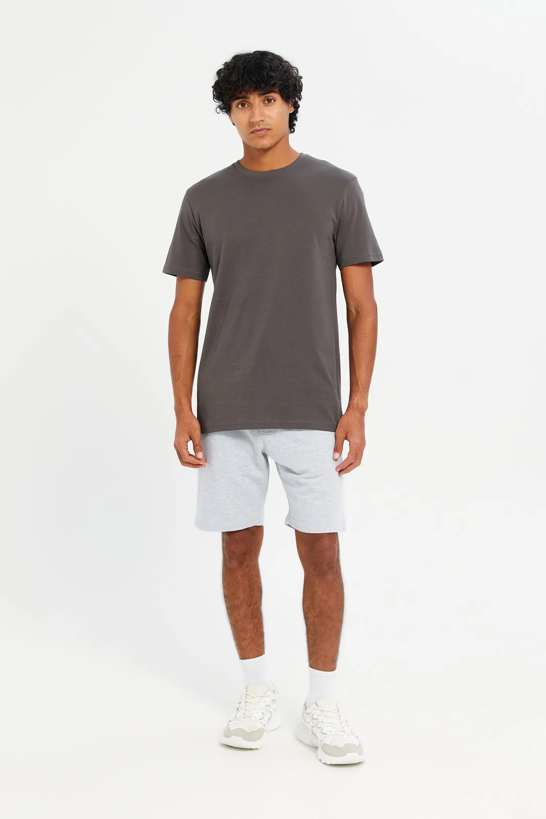 Men Charcoal Short Sleeved T-Shirt sold by Redtag product image thumbnail 2