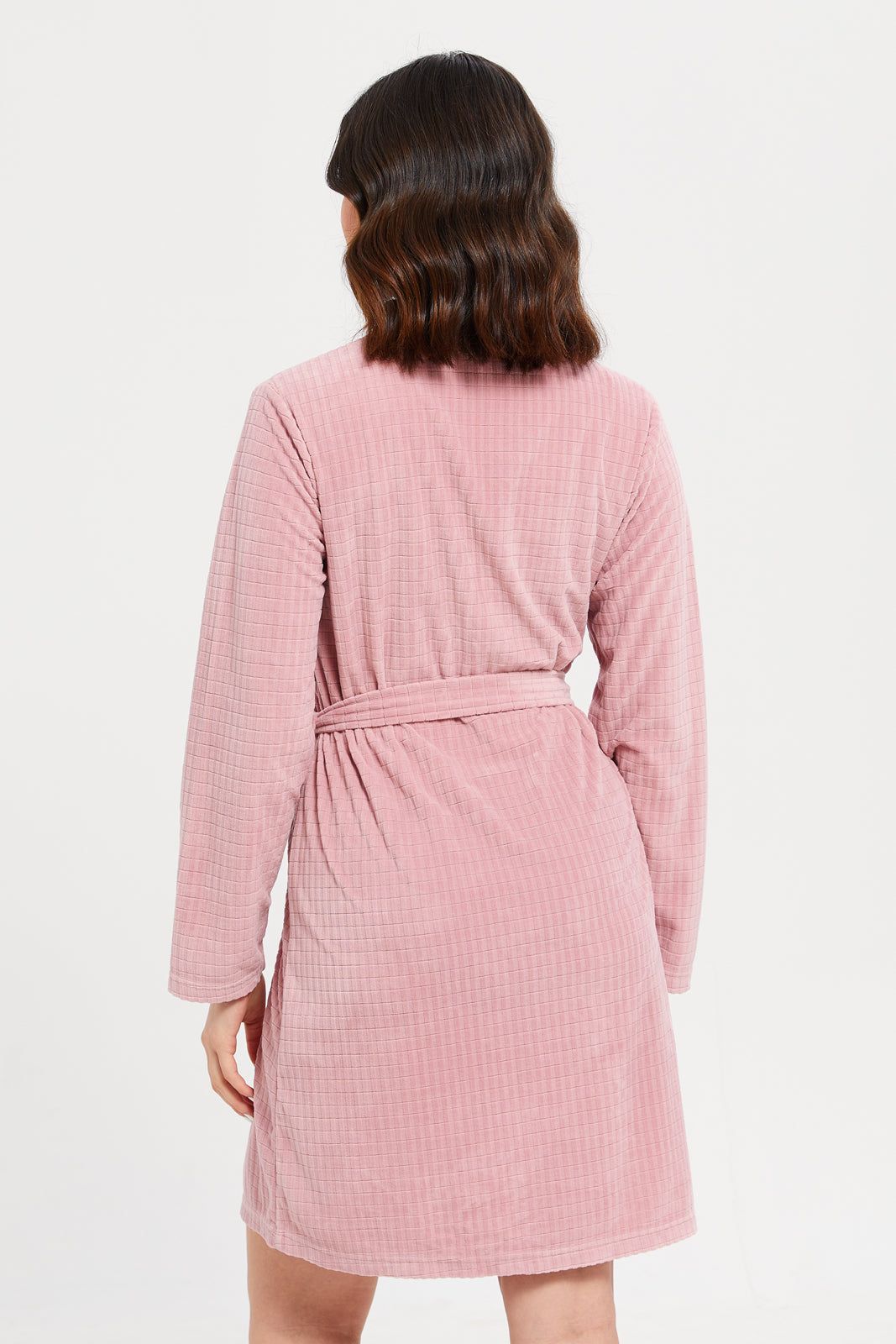 Women Pink Jacquard Robe sold by Redtag product image thumbnail 3