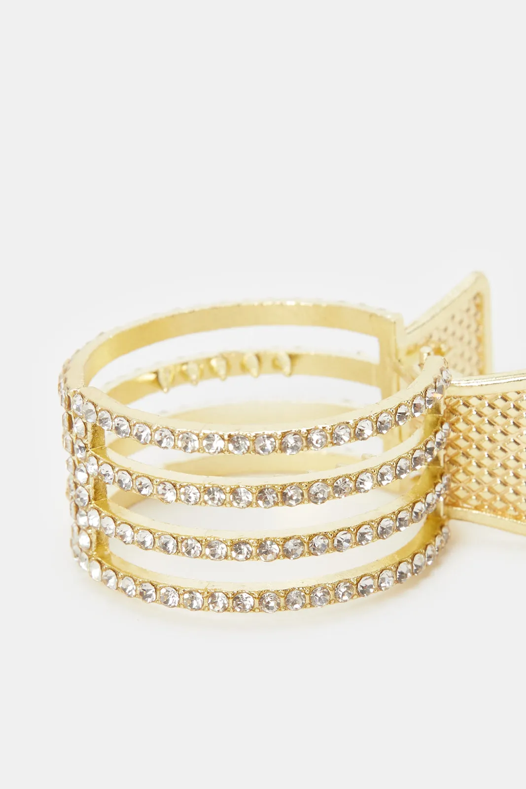 Women Gold Rhinestones Hair Claw sold by Redtag product image thumbnail 3