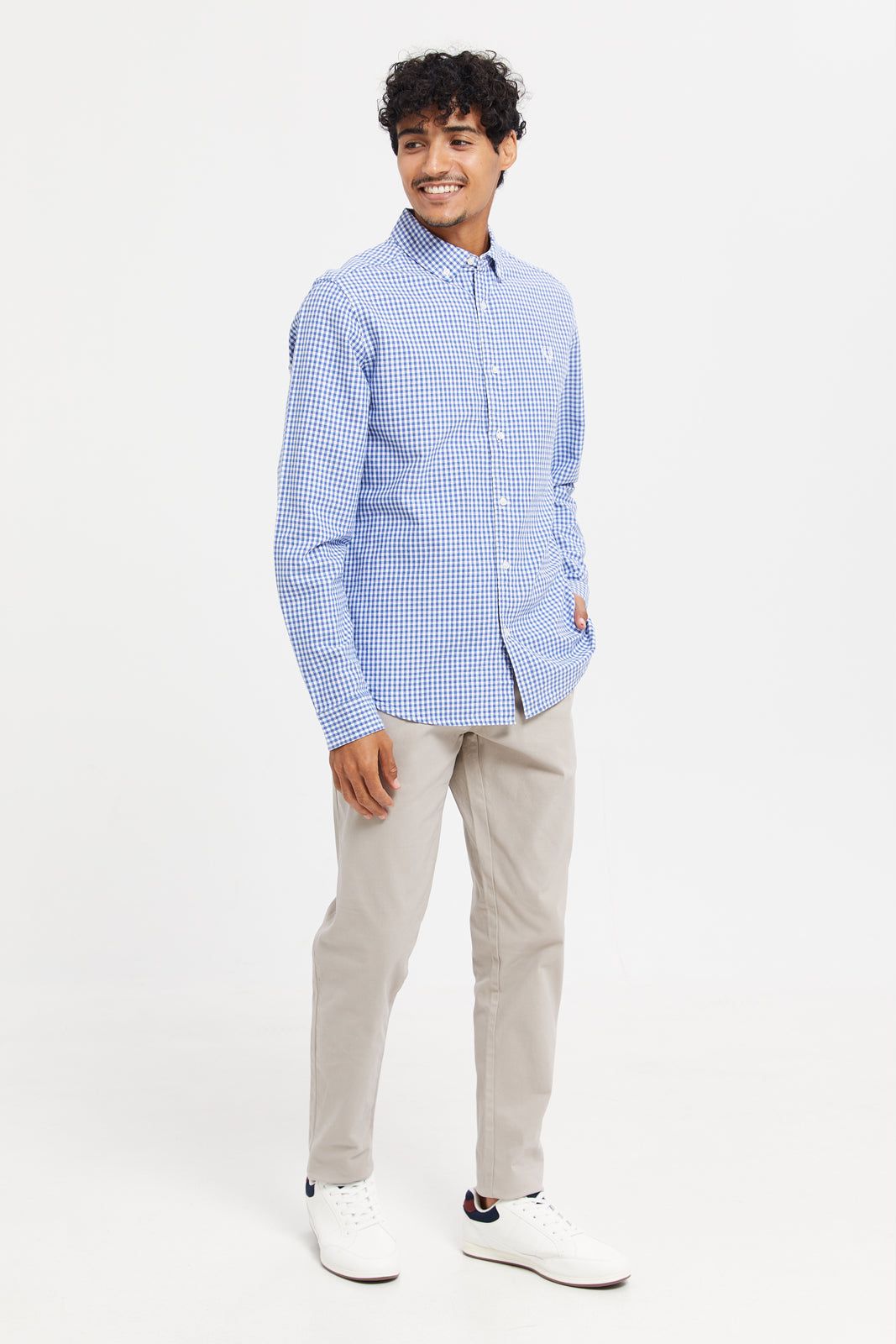 Men Blue Checkered Oxford Shirt sold by Redtag product image thumbnail 2