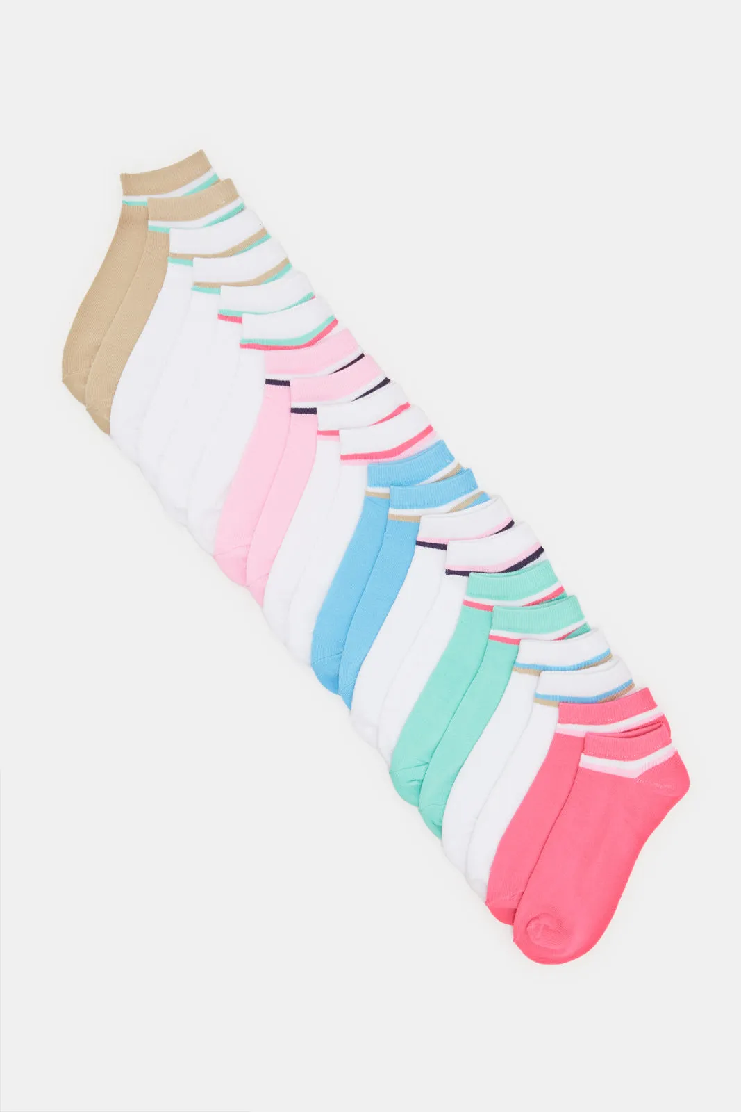 Women Assorted Basic Ankle Box Socks (10 Pairs) sold by Redtag