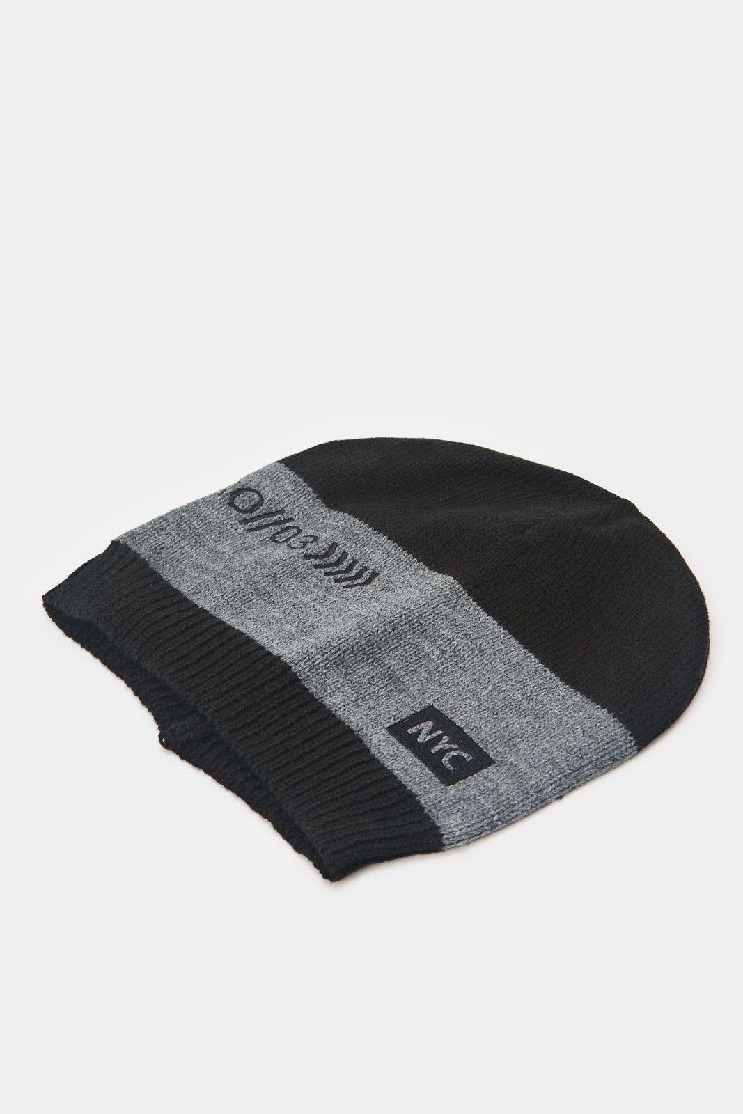 Men Black And Grey Knitted Cap Set (Pack Of 3) sold by Redtag product image thumbnail 2