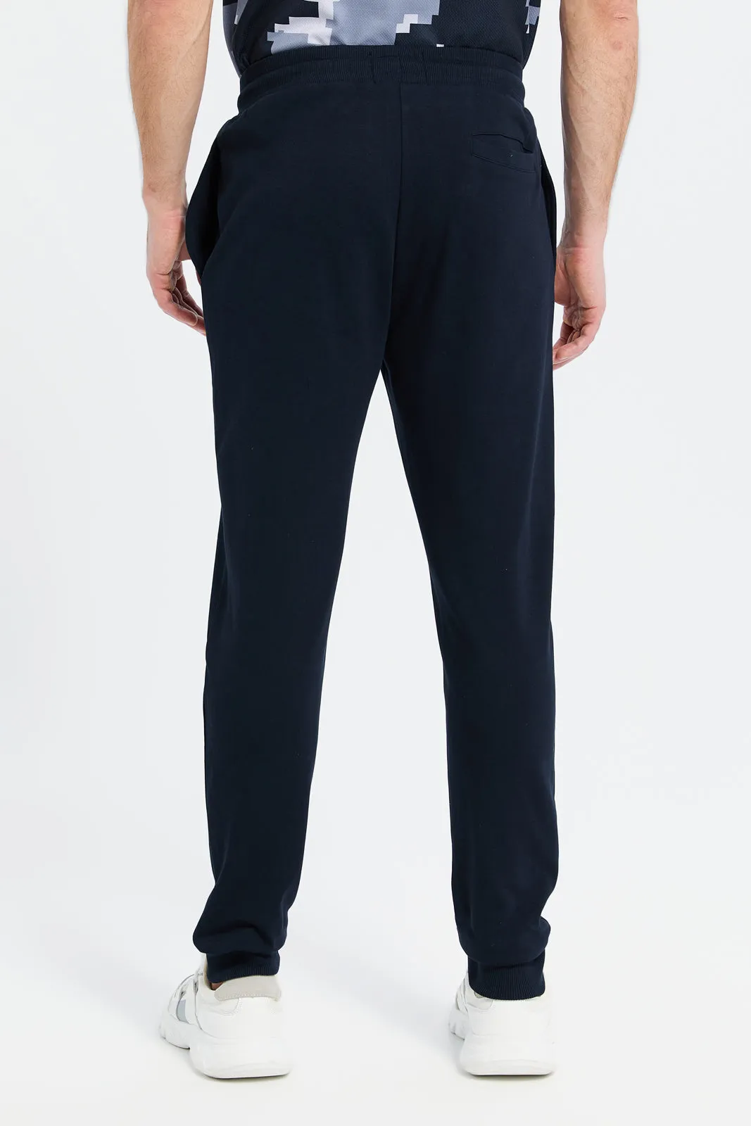 Men Navy Soft Touch Joggers sold by Redtag product image thumbnail 3