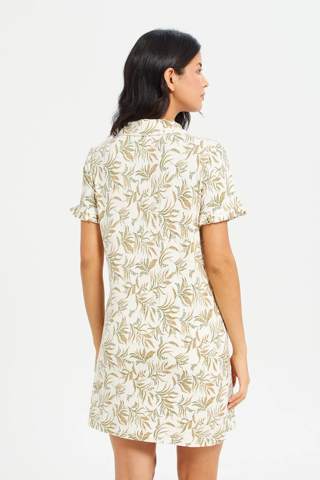 Women Ivory Printed Nightshirt sold by Redtag product image thumbnail 3