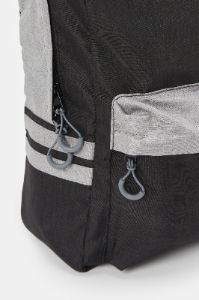 Men Black & Grey Printed Backpack sold by Redtag