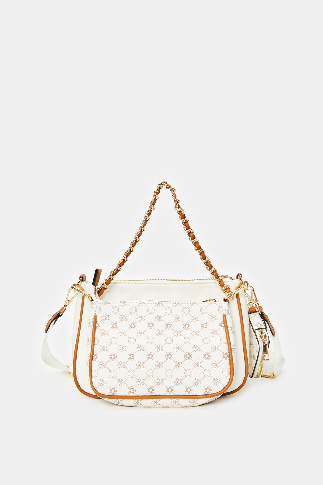 Women Cream Printed Cross Body Bag sold by Redtag