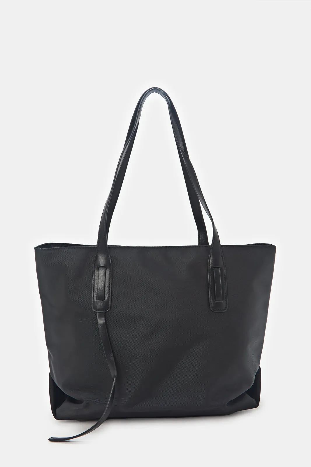 Women Black Tote Bag With Handles sold by Redtag