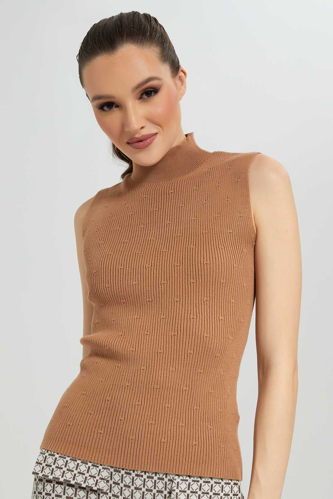 Brown Ribbed Top For Women sold by Redtag product image thumbnail 3