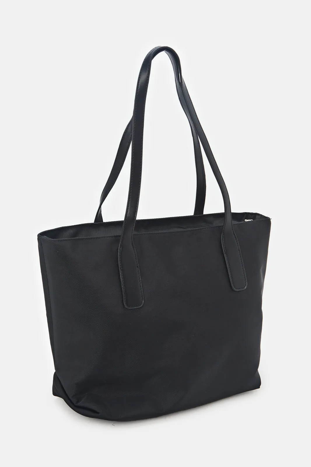Women Black Tote Bag With Handles sold by Redtag product image thumbnail 4