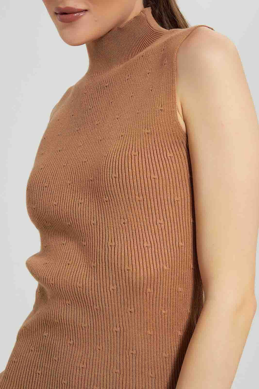 Brown Ribbed Top For Women sold by Redtag product image thumbnail 4