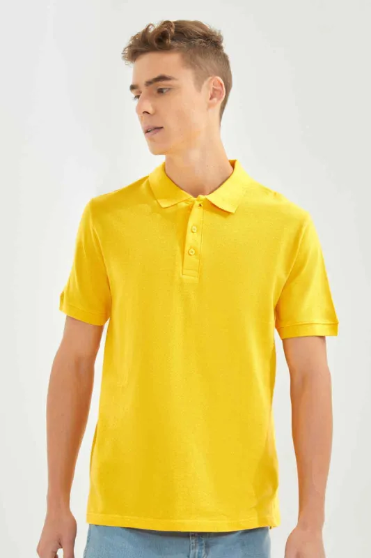 Yellow Basic Polo Shirt sold by Redtag