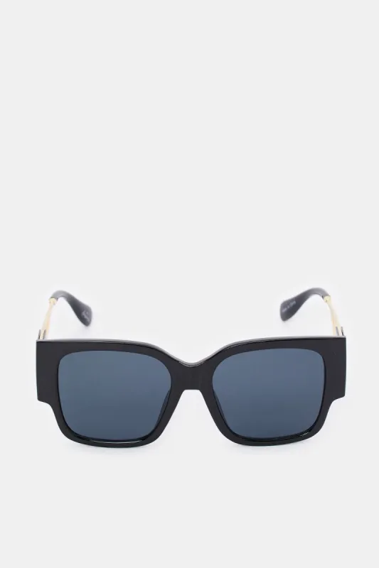 Women Black Square Oversized Sunglasses sold by Redtag