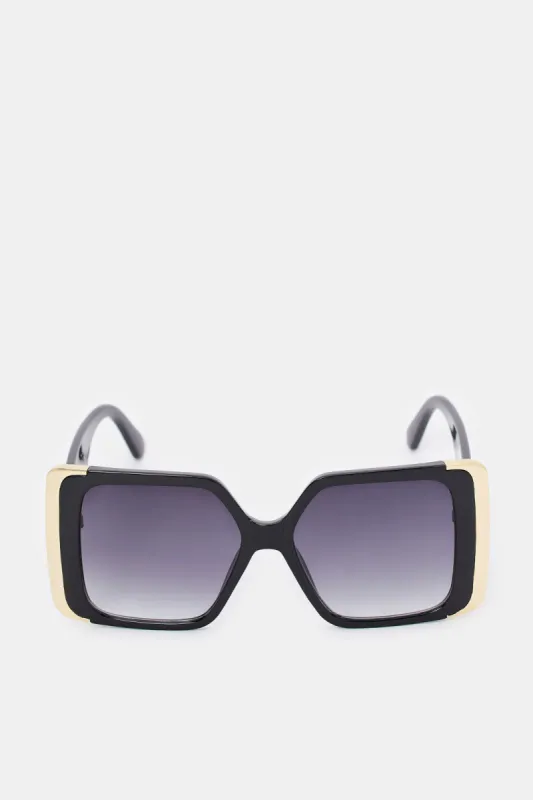 Women Black Square Shaped Sunglasses sold by Redtag