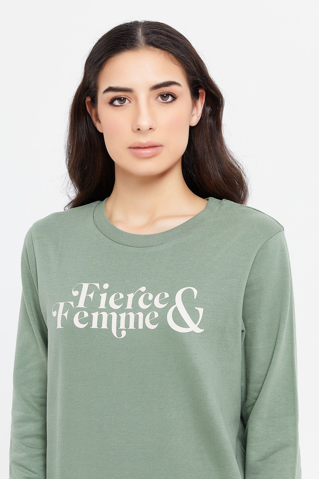 Women Green Printed Sweatshirt sold by Redtag product image thumbnail 4