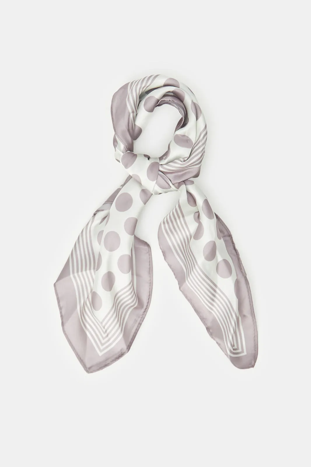 Women Beige And White Printed Scarf sold by Redtag