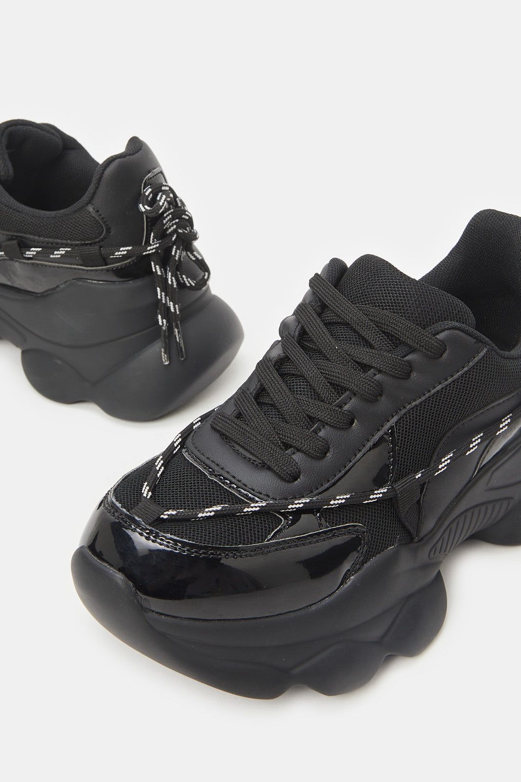 Women Black Chunky Sneakers sold by Redtag product image thumbnail 3