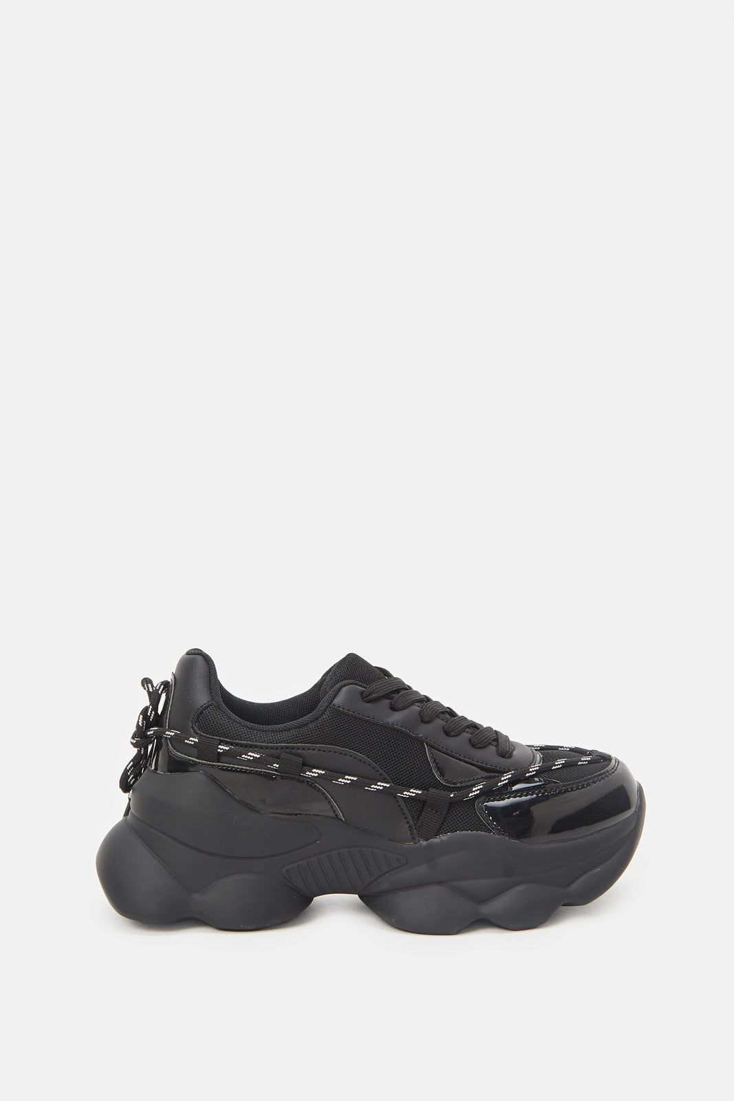 Women Black Chunky Sneakers sold by Redtag