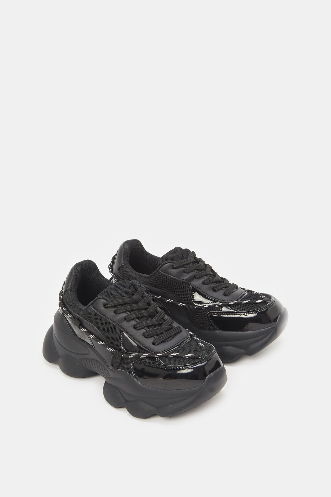 Women Black Chunky Sneakers sold by Redtag product image thumbnail 2