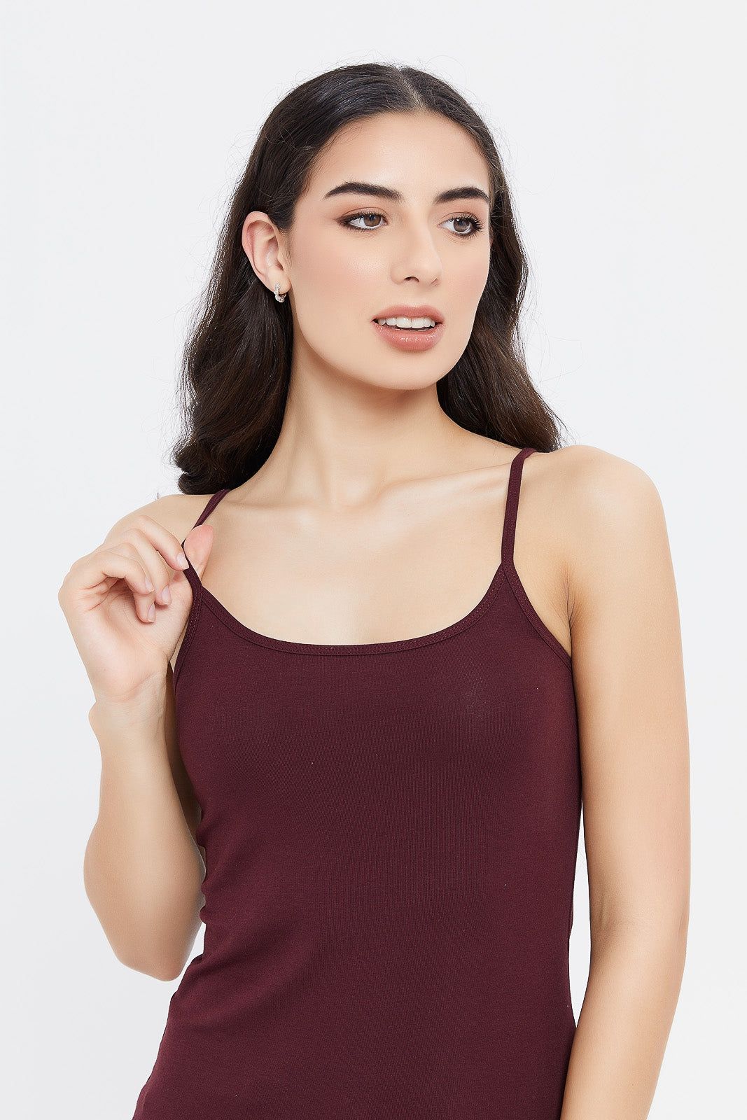 Women Brown Plain Strappy Vest sold by Redtag product image thumbnail 4