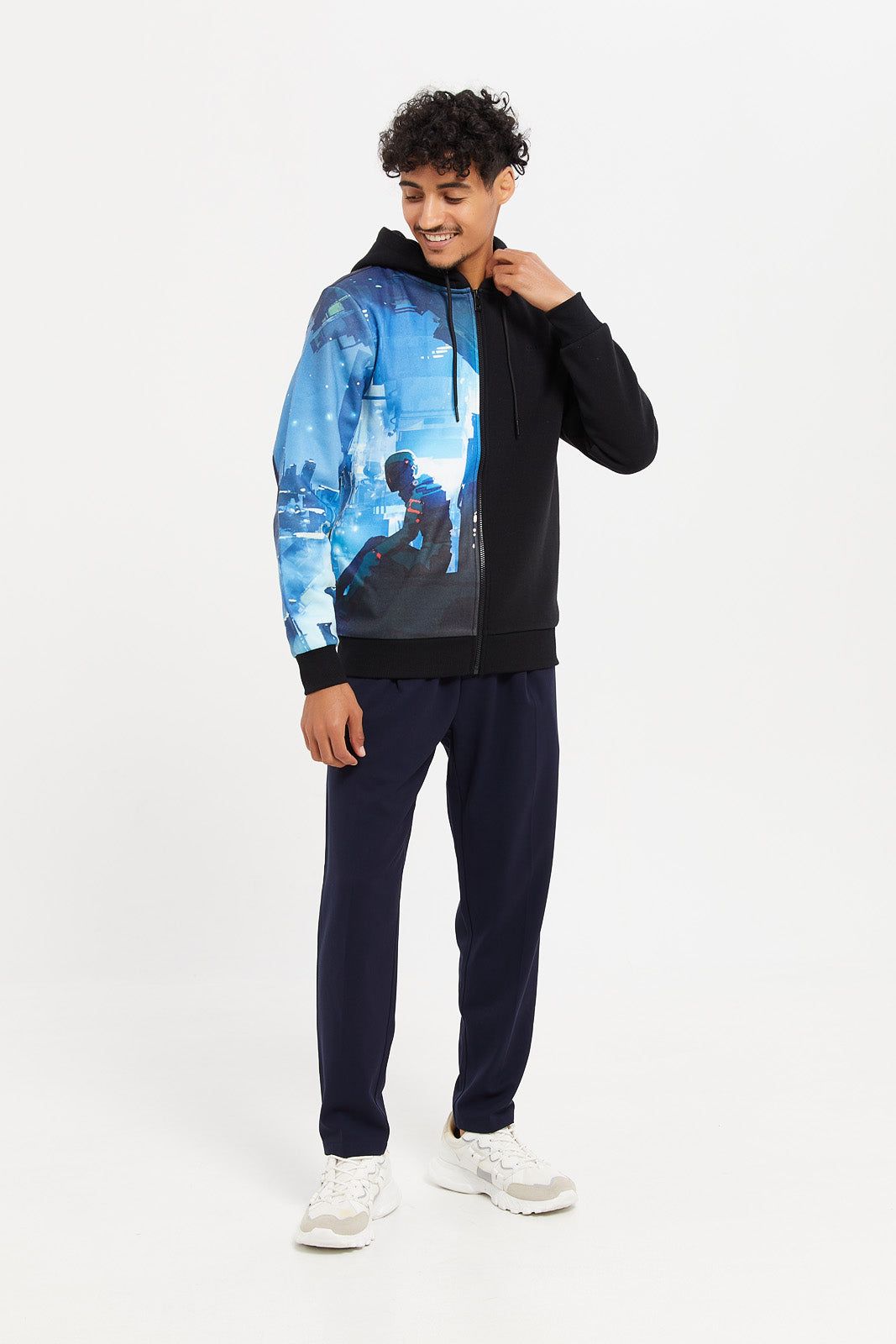 Men Navy Jogger Fit Trousers sold by Redtag product image thumbnail 2