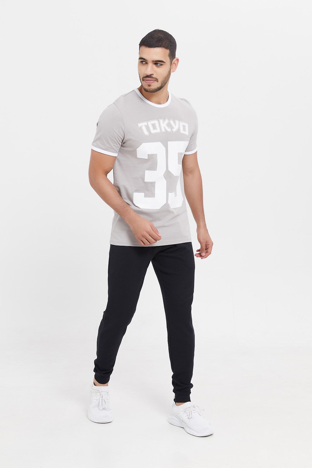 Men Black Jog Pants sold by Redtag product image thumbnail 2