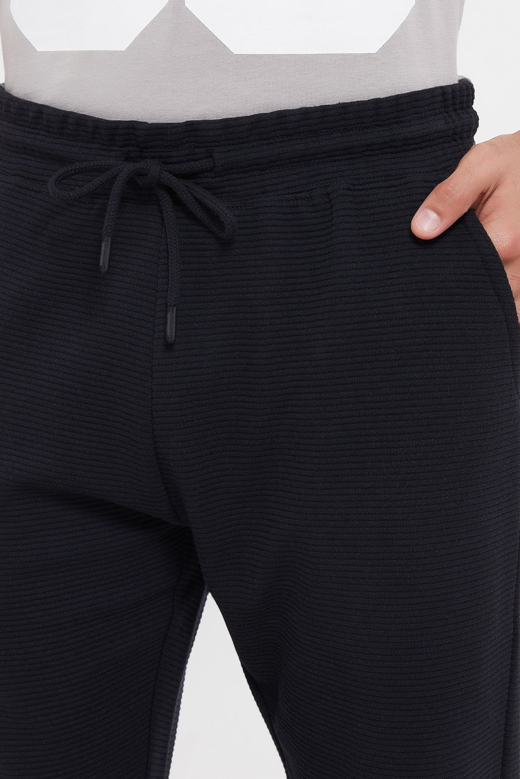 Men Black Jog Pants sold by Redtag product image thumbnail 4