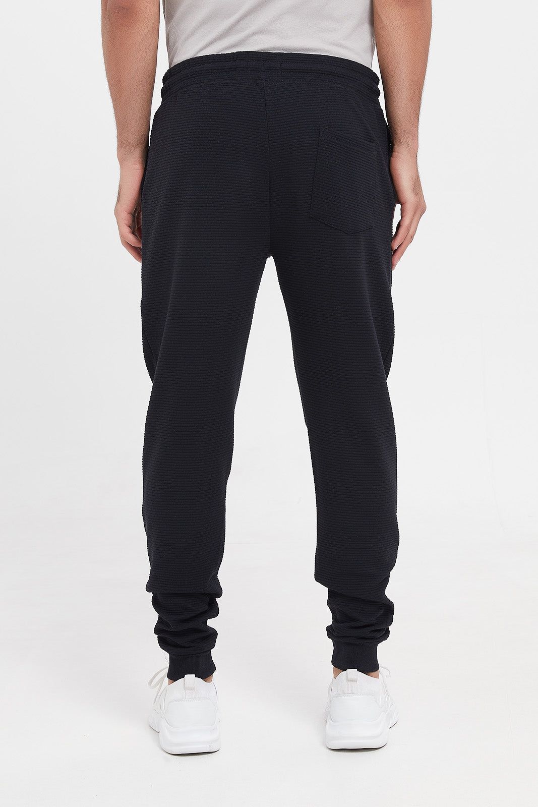Men Black Jog Pants sold by Redtag product image thumbnail 3