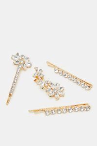 Women Gold Diamante Hair Clip (Pack of 6) sold by Redtag
