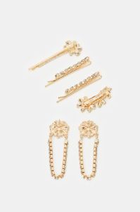 Women Gold Diamante Hair Clip (Pack of 6) sold by Redtag