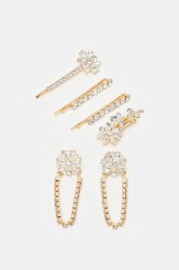 Women Gold Diamante Hair Clip (Pack of 6) sold by Redtag